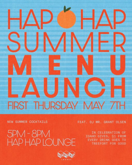 Hap Hap Summer is almost here!
Join us 5/7 for a First Thursday event you absolutely cannot miss! 🌞
- 🍹Sip through our new summer cocktails
- ⛱️Check out the updated summer decor
- 🎧Vibe out with tunes from DJ Mr. Grant Olsen 

and as part of Idaho Gives, $1 from each drink purchase will be donated to Treefort For Good!

+ if you make a donation to Treefort for Good you can win show tickets, merch and more to upcoming @duckclubboise events!