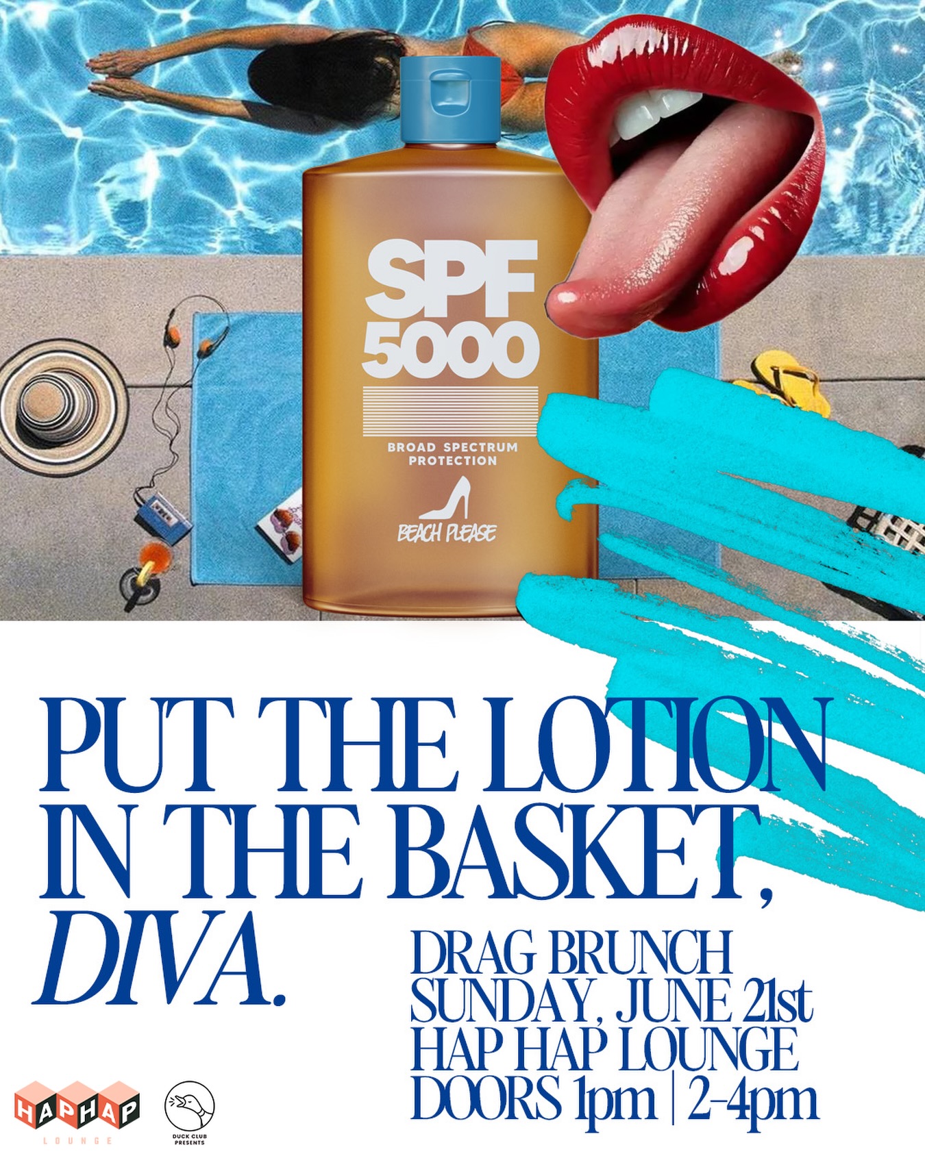 ATTN: We’re boozing & bronzing, y’all.

Who wants summer to end anyway? Join us for the first ever ATTN: Drag Brunch, SPF 5000 on Sunday, June 21st @haphap_lounge 

We know it’s Father’s Day but we can’t only rely on dads to protect the twinks!

Tickets include Brunch (full menu TBA) 🥞
Performances above 98 degrees 🔥 
Boozin & Cruisin is mandatory 🥂

Apply Liberally, Divas 💅